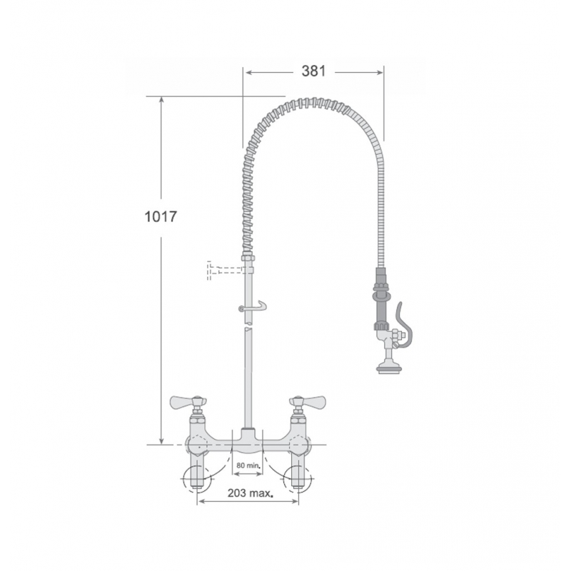 Adaptador grifo ducha a pared modelo TSP-9A