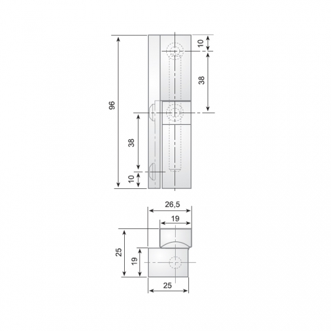 Medidas Bisagra Mueble Frío