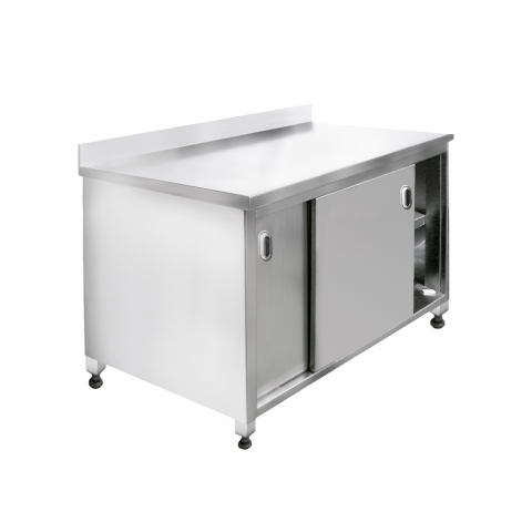 Mesa INOX con Puertas Correderas