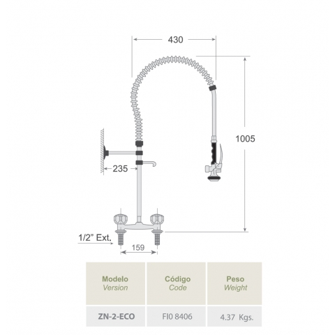 Grifo Industrial para Fregadero