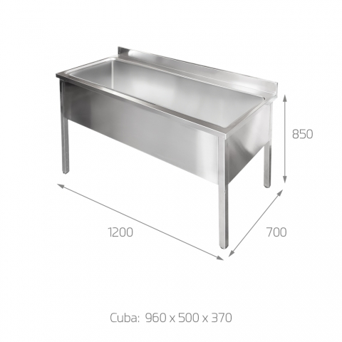 Fregadero Gran Capacidad INOX