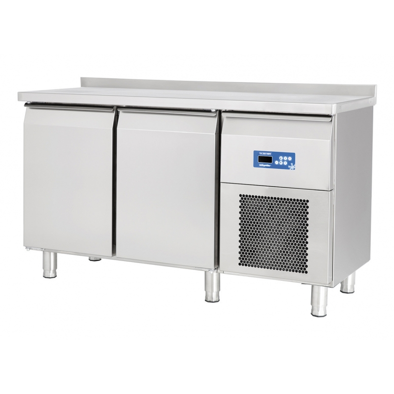 Mesa Acero Inoxidable 2 puertas de Cocina Profesional Congelados GASTROEQUIP FOMC